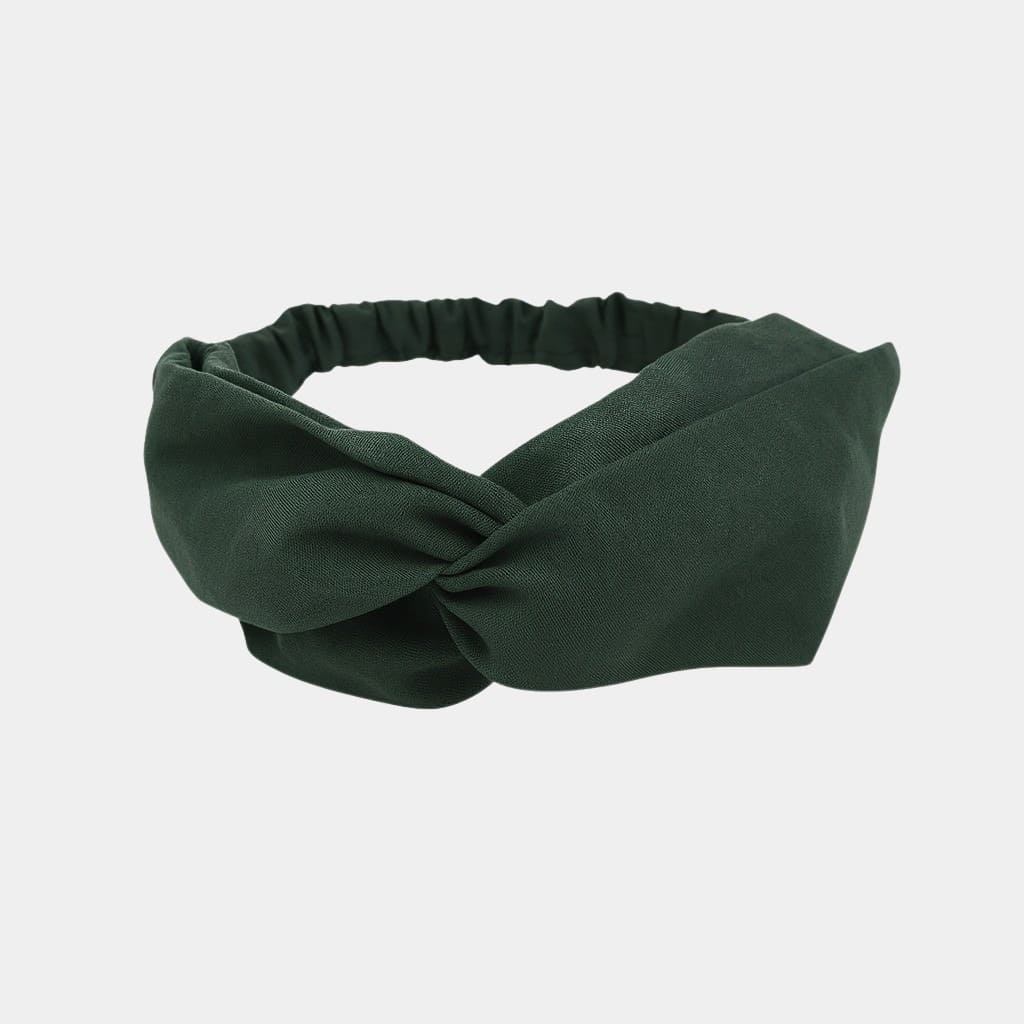 Bandeau vert uni avec nœud