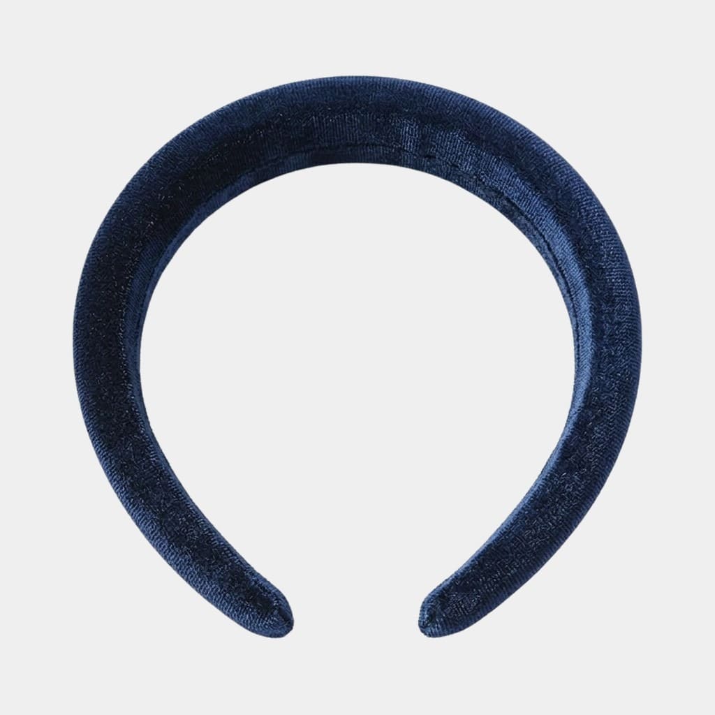 Serre-tête bleu marine en velours