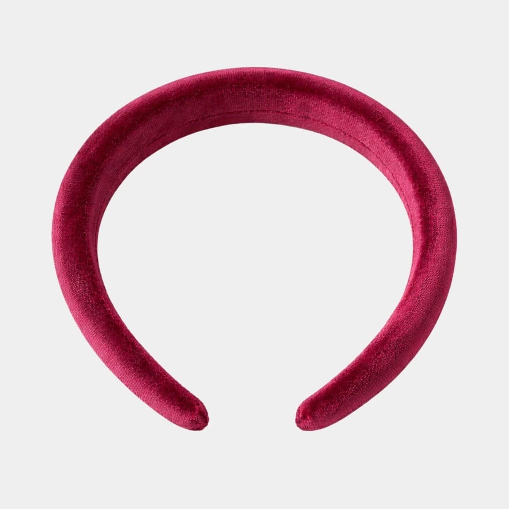 Serre-tête bordeaux en velours
