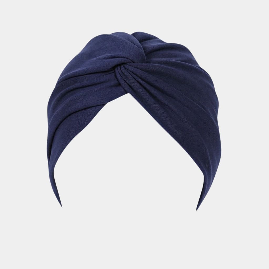 Turban croisé bleu marine