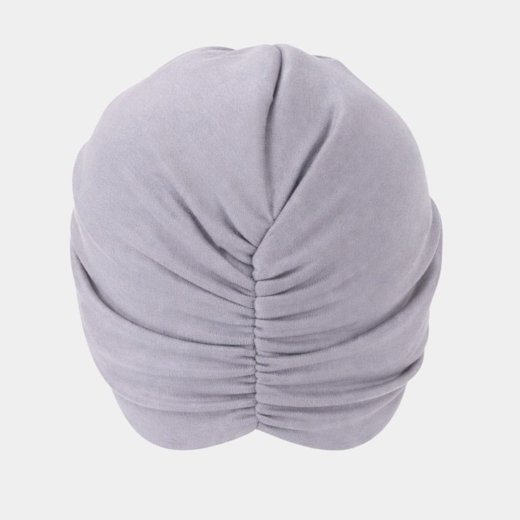 Turban croisé gris