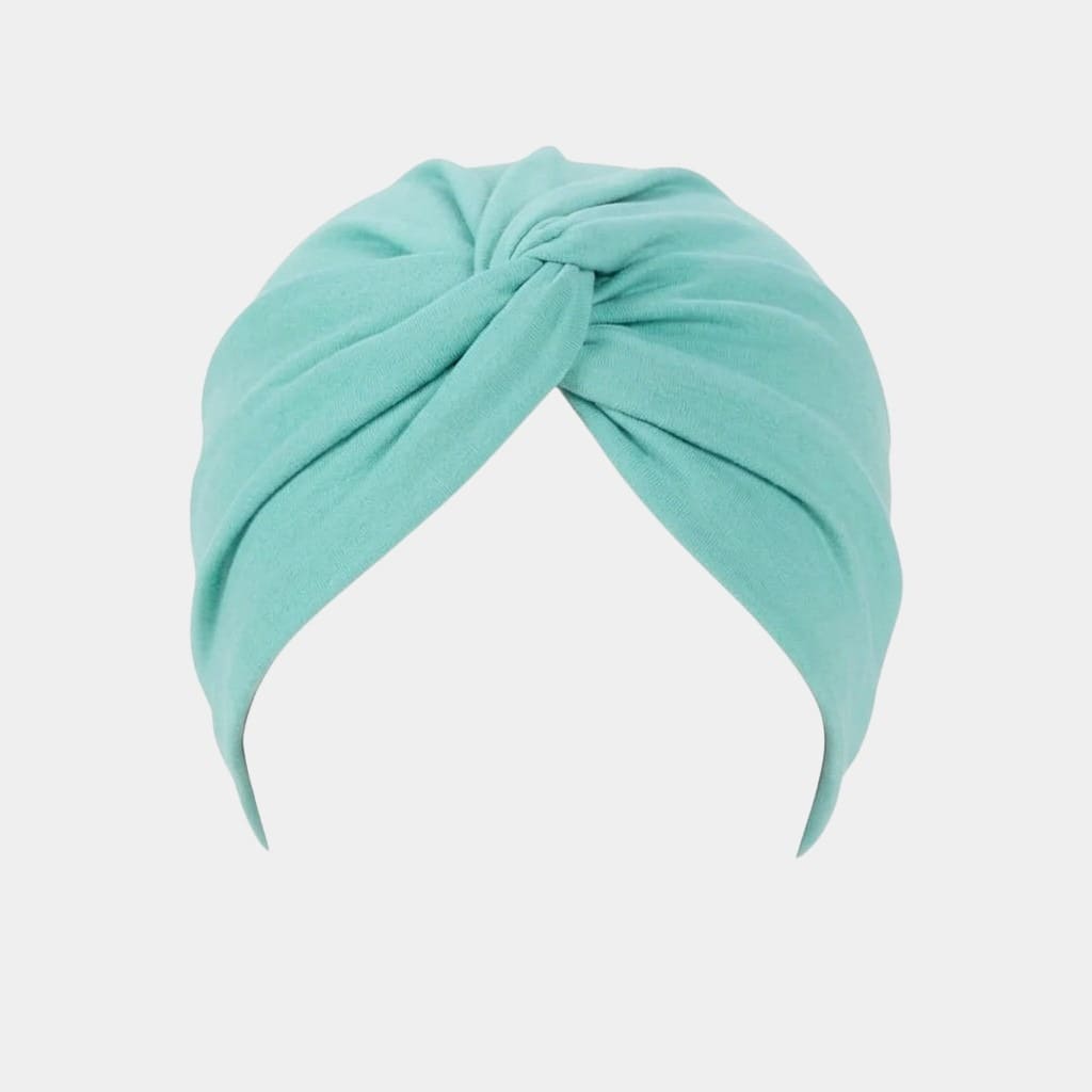 Turban croisé turquoise