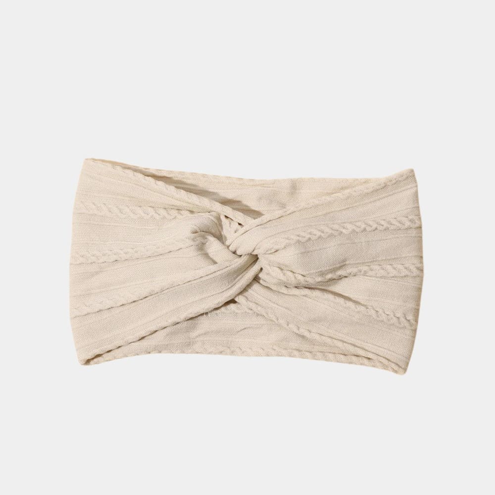 Bandeau bébé large beige amande