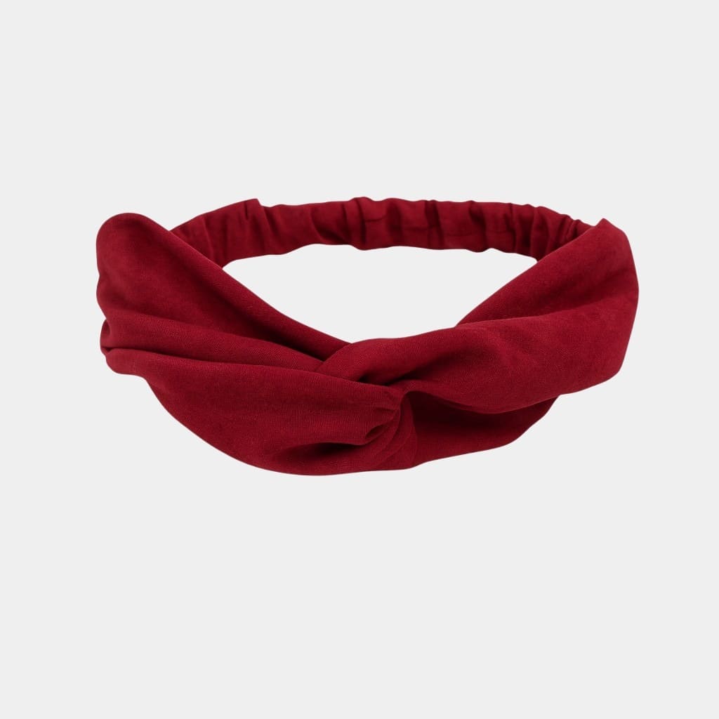 Bandeau bordeaux uni avec nœud