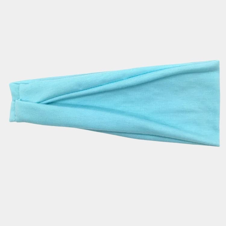 Bandeau élastique bleu turquoise uni