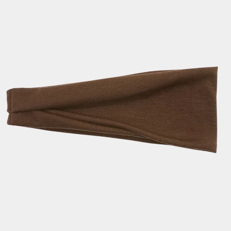 Bandeau élastique marron uni