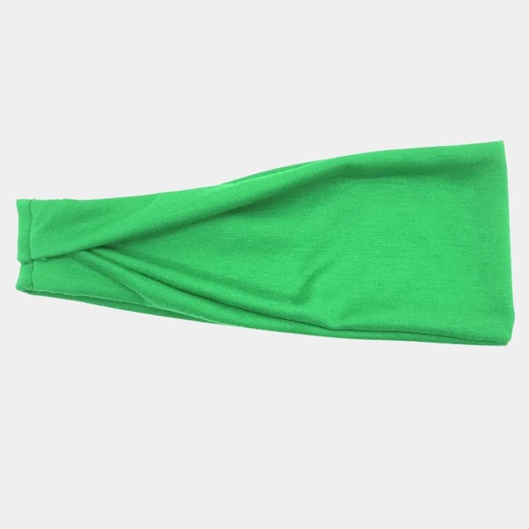 Bandeau élastique vert uni