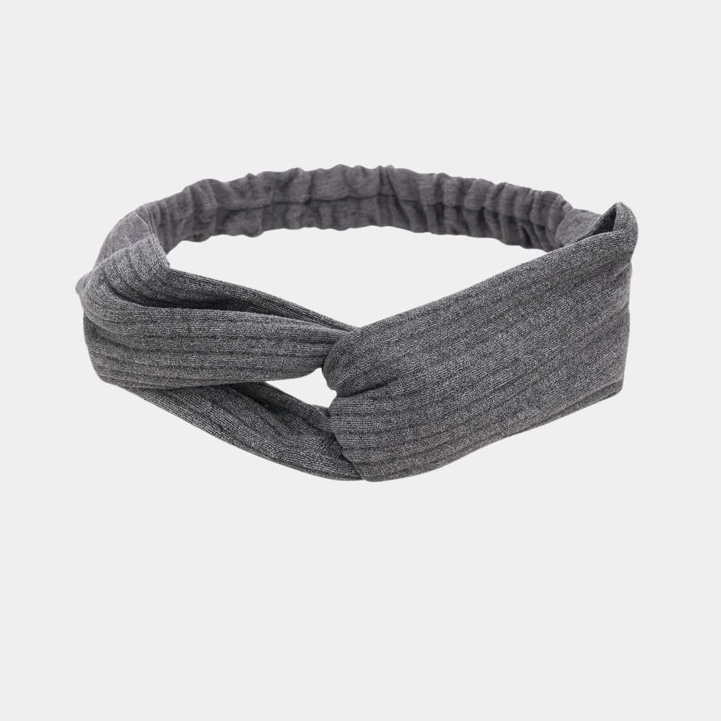 Bandeau gris foncé rayé avec nœud