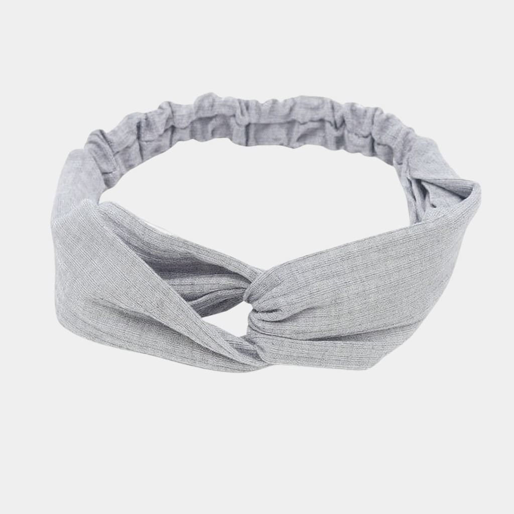 Bandeau gris rayé avec nœud
