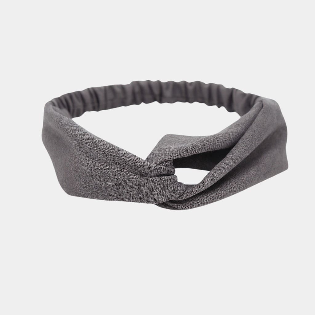 Bandeau gris uni avec nœud
