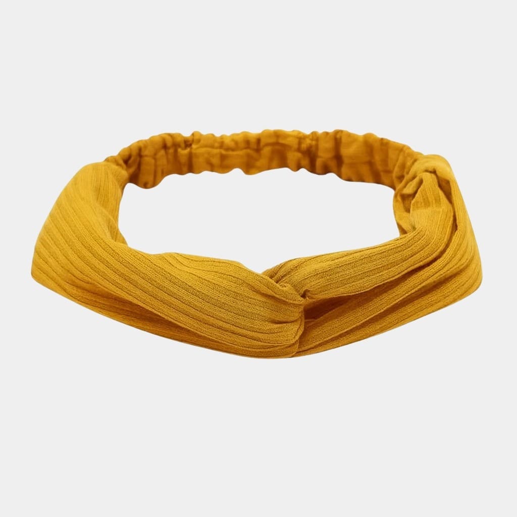 Bandeau jaune rayé avec nœud