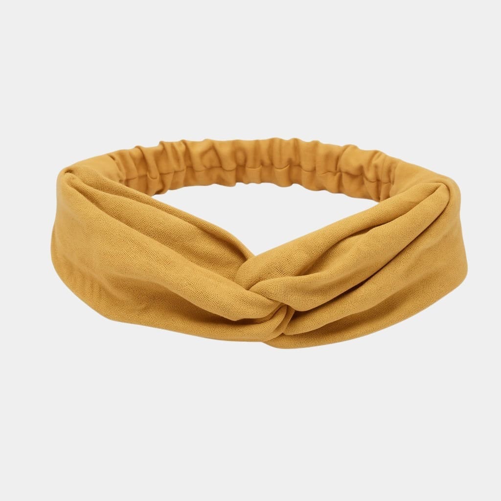 Bandeau jaune uni avec nœud
