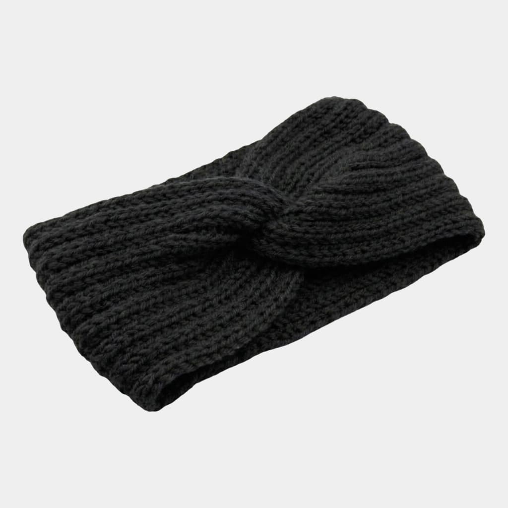 Bandeau en laine noir uni