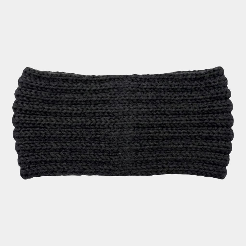 Bandeau en laine noir uni