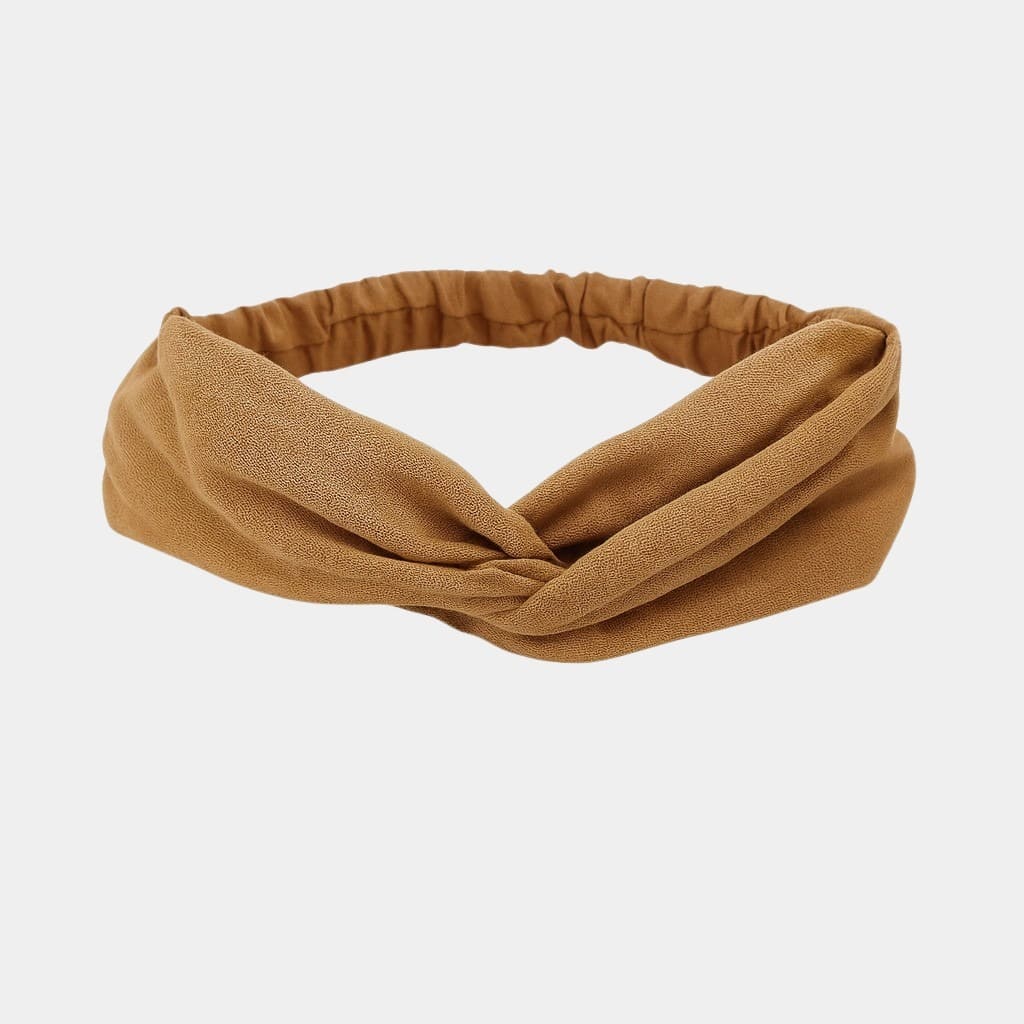 Bandeau marron uni avec nœud