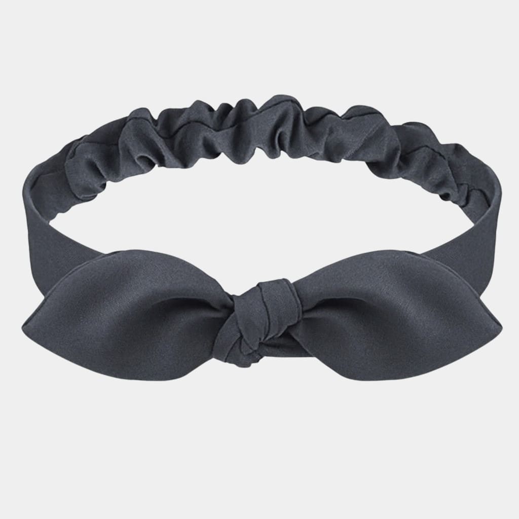 Bandeau nœud papillon gris foncé