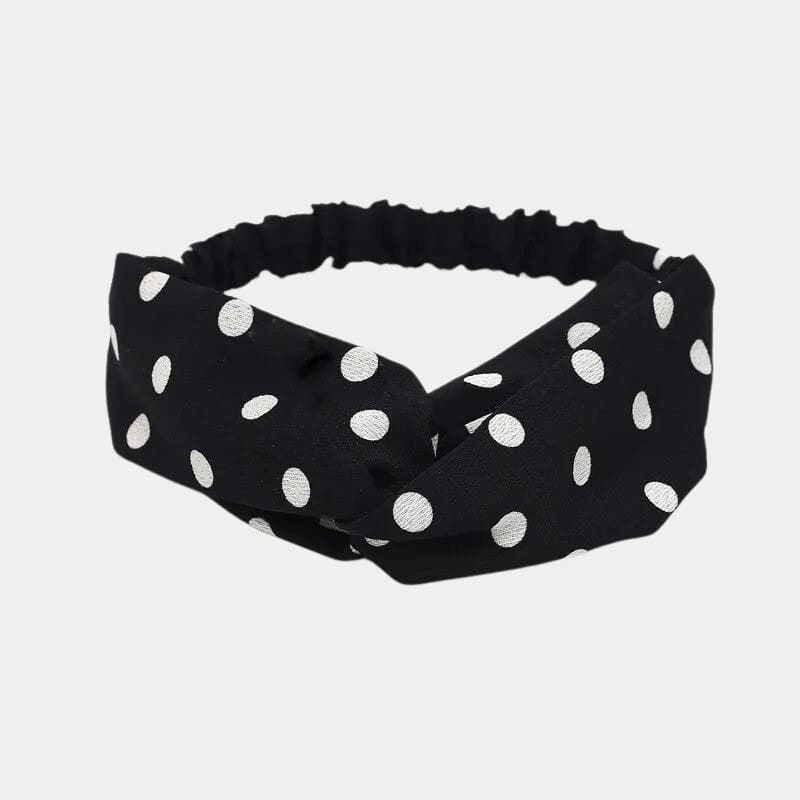 Bandeau noir à pois