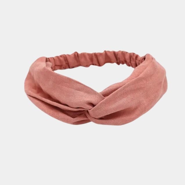 Bandeau rose uni avec nœud