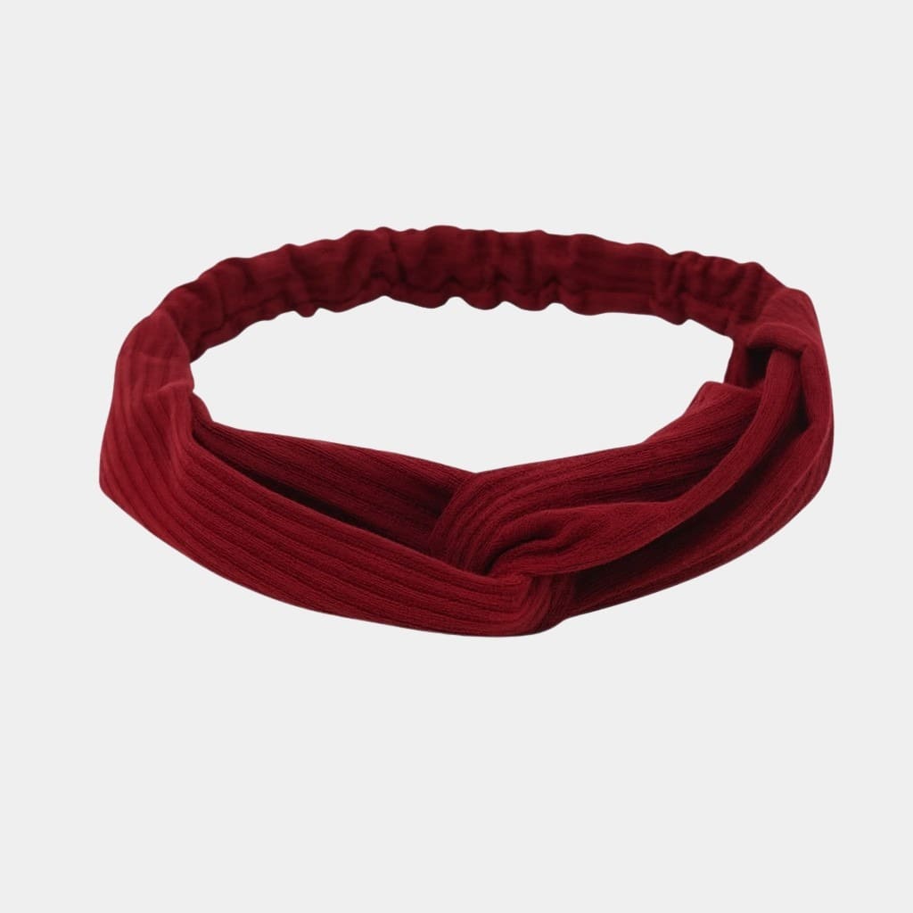 Bandeau rouge rayé avec nœud