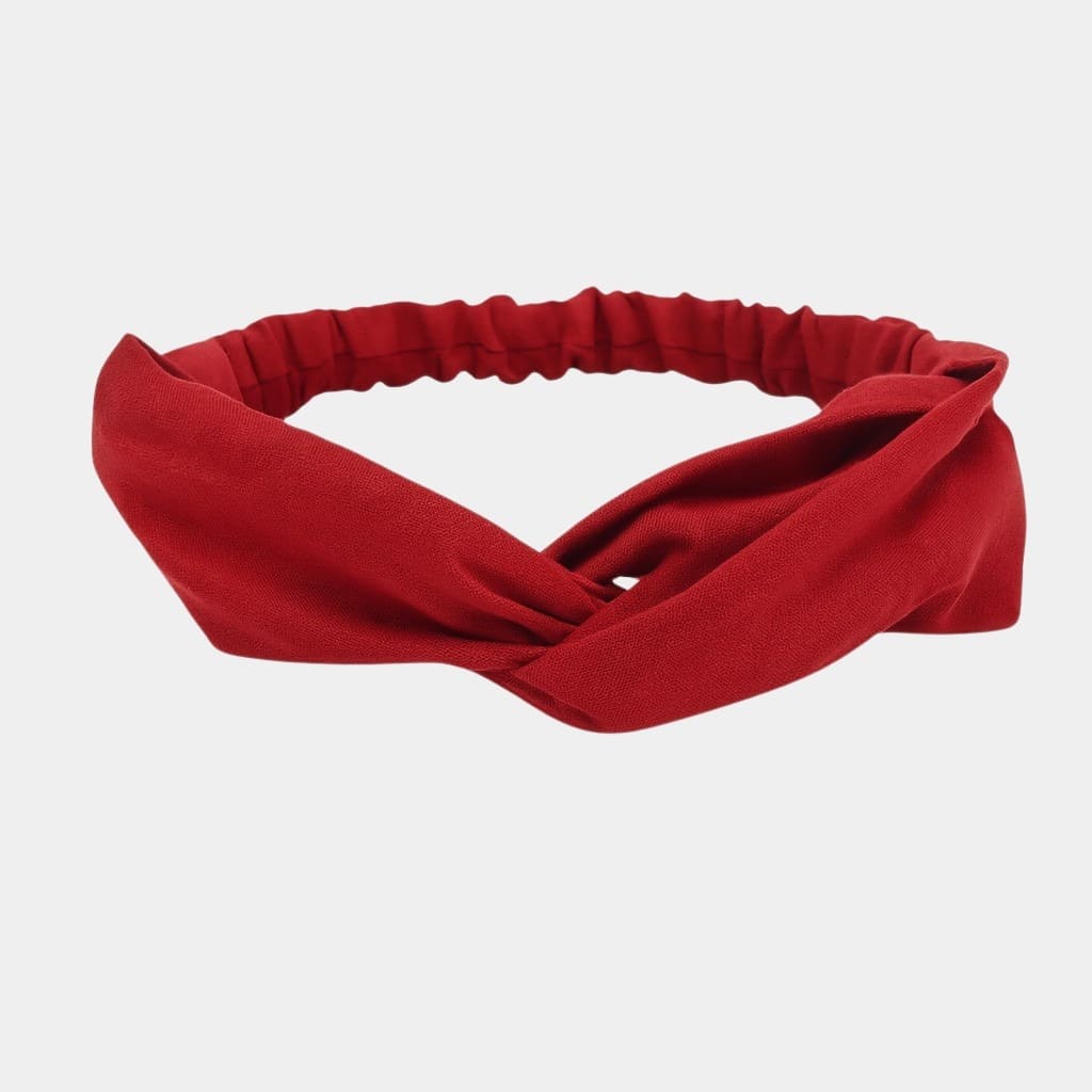 Bandeau rouge uni avec nœud