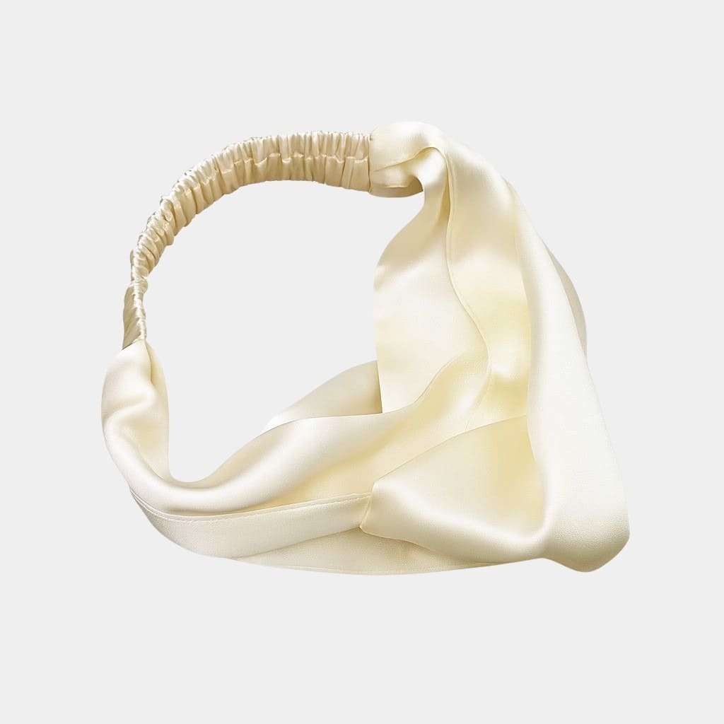 Bandeau en soie blanc