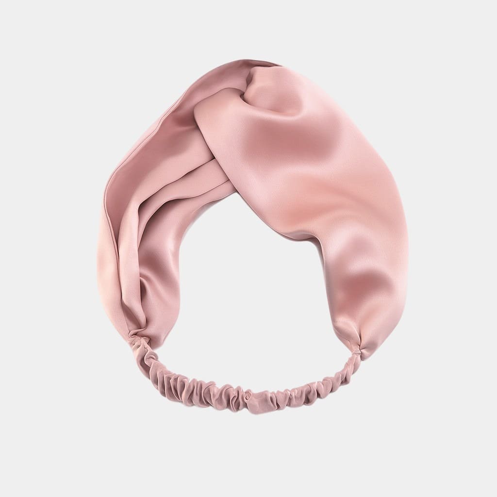 Bandeau en soie rose