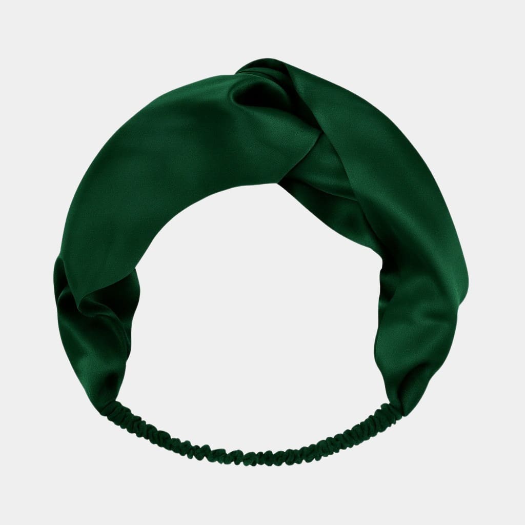 Bandeau en soie vert