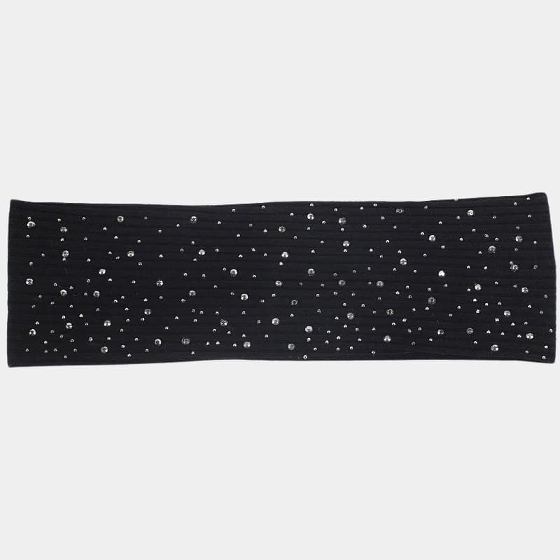 Bandeau à strass noir