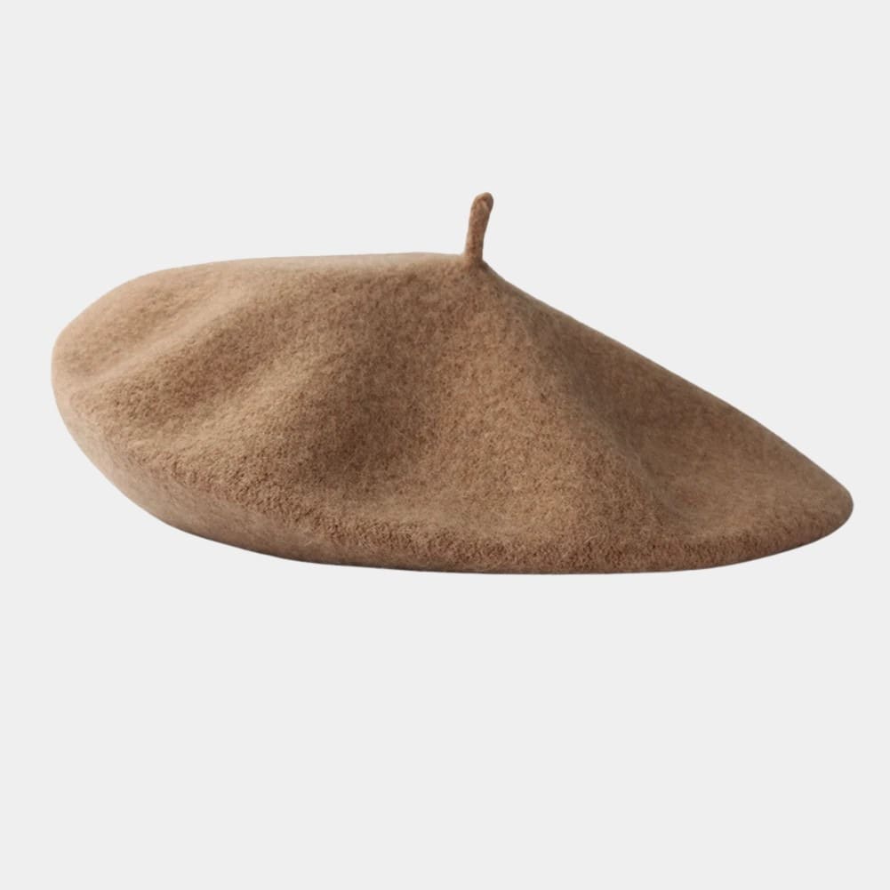 Béret basque marron en laine