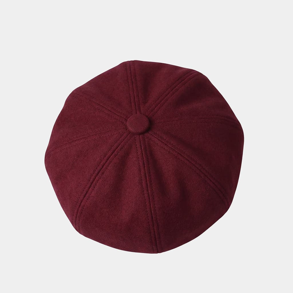 Béret casquette bordeaux en coton