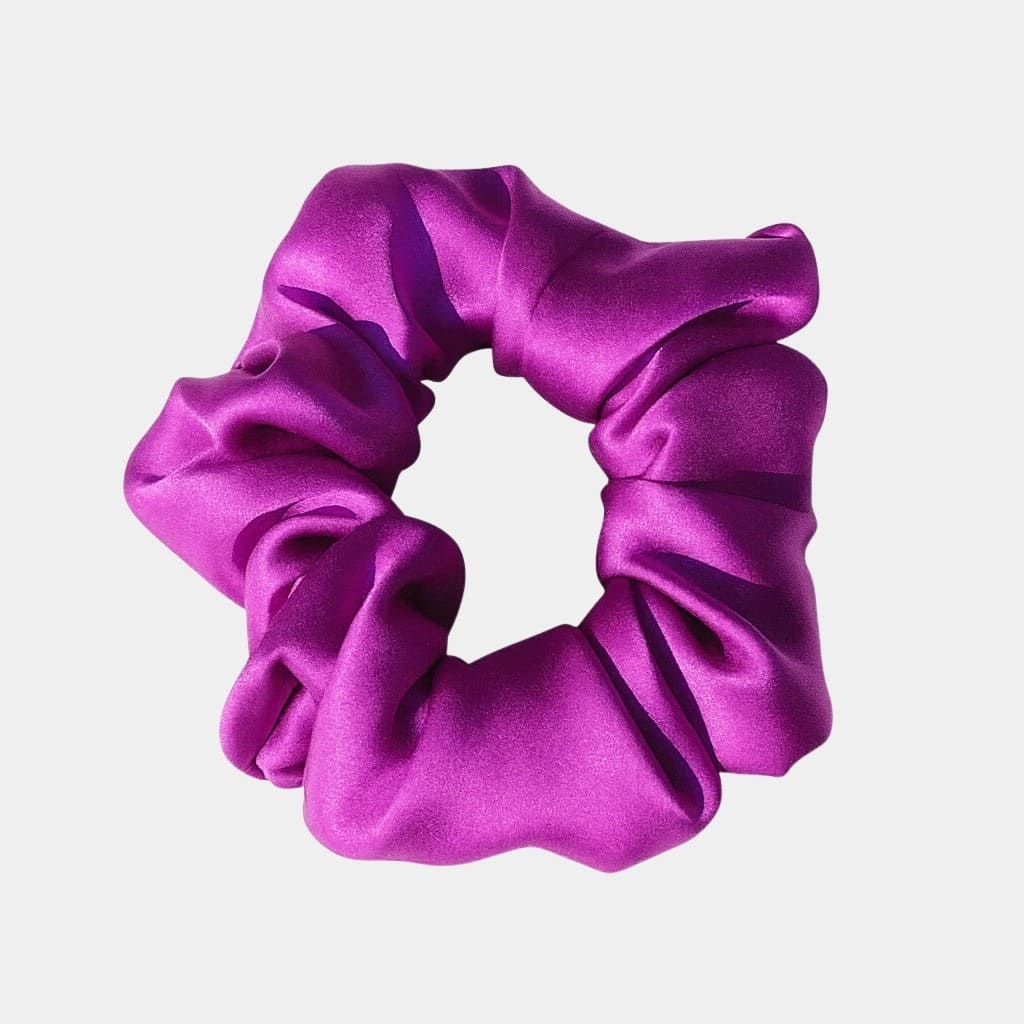 Chouchou en soie violet