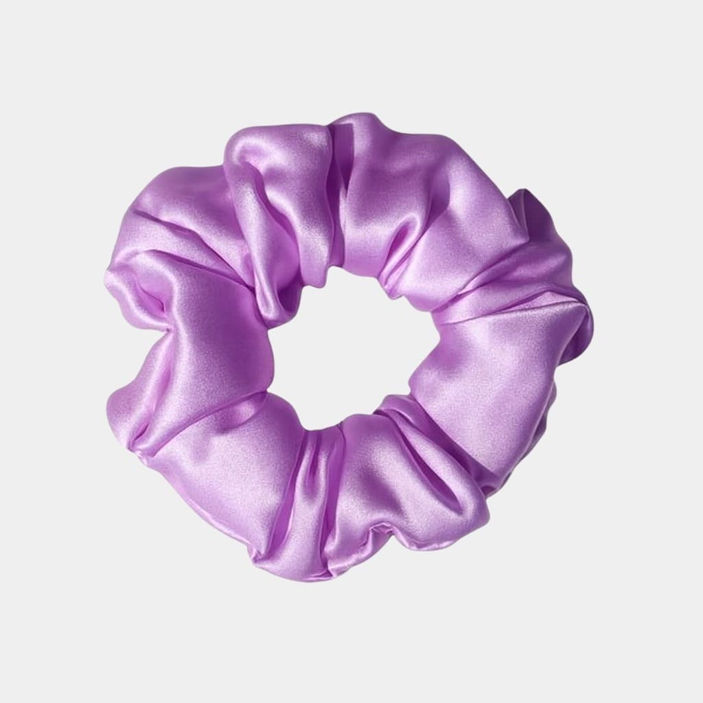 Chouchou en soie violet pâle