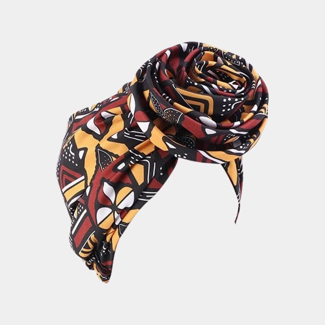 Turban africain marron large