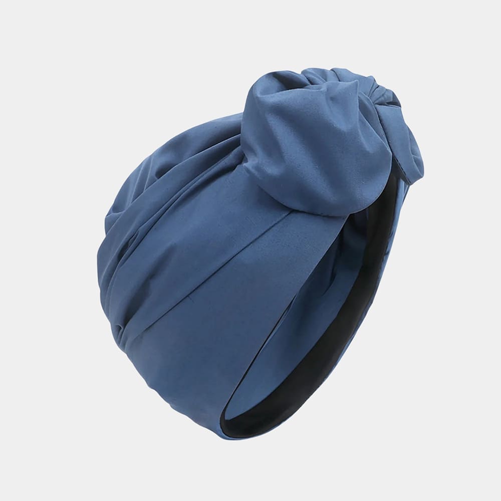 Turban bleu avec nœud