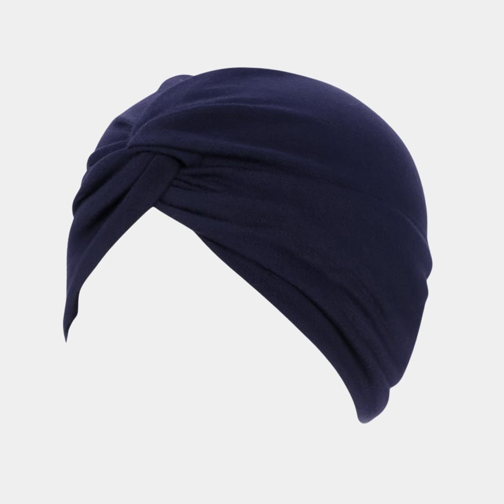 Turban croisé bleu marine