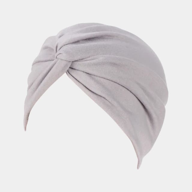 Turban croisé gris