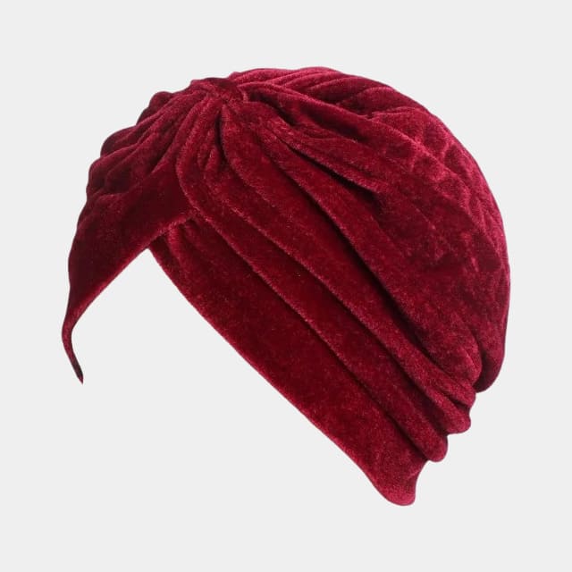 Turban rouge en velours